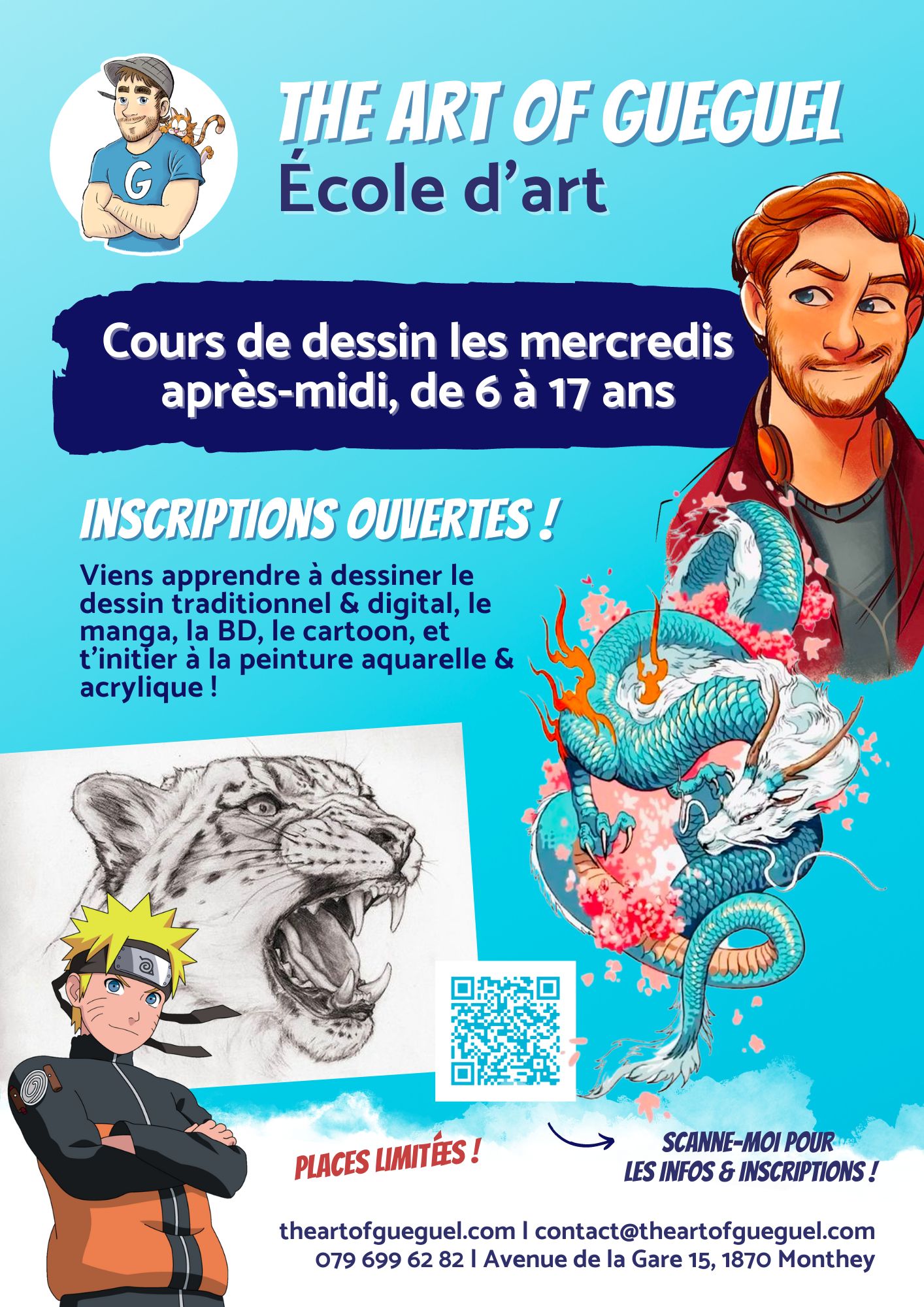 Affiche The Art of Gueguel Ecole dArt A4